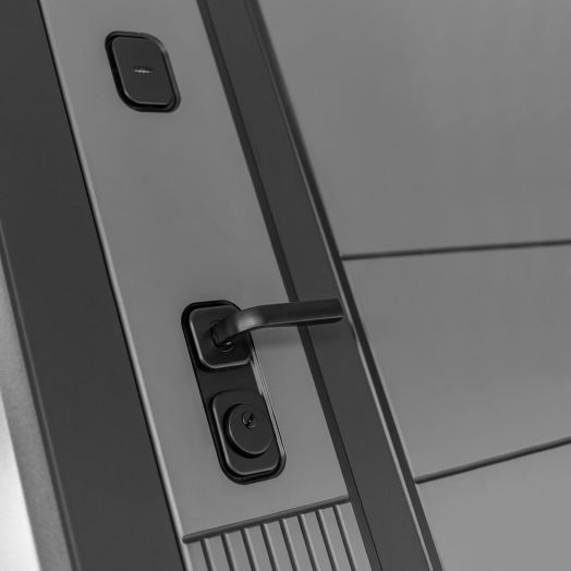 Входная дверь Лабиринт EVOLAB - Зеркало 19 Грей софт