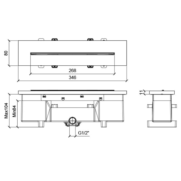 Излив настенный водопад Almar Waterfall 35 см ФОТО