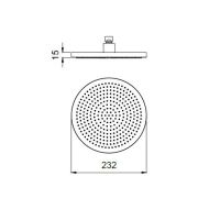 Верхний душ Almar Velvet 23.2х23.2 см с функцией Velvet Rain схема 2 Верхний душ Almar Velvet 23.2х23.2 см с функцией Velvet Rain схема 2