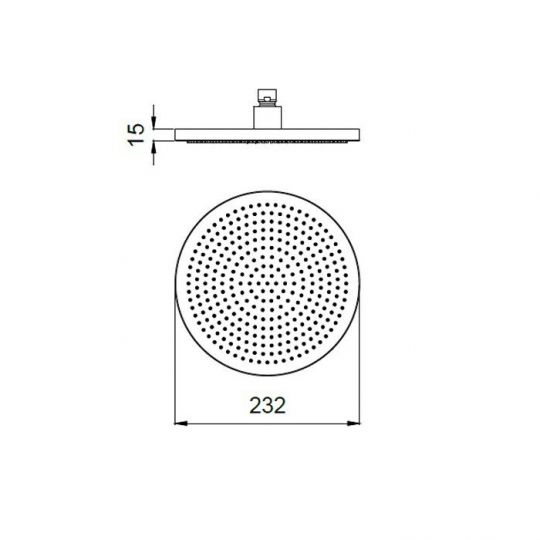Верхний душ Almar Velvet 23.2х23.2 см с функцией Velvet Rain схема 2 Верхний душ Almar Velvet 23.2х23.2 см с функцией Velvet Rain схема 2