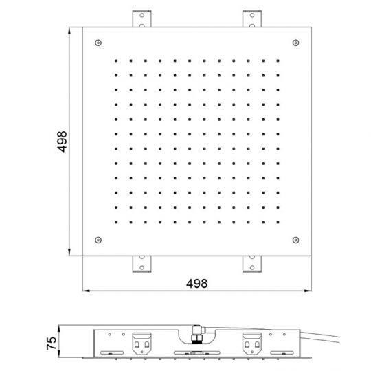 Верхний душ Almar 50х50 см схема 3