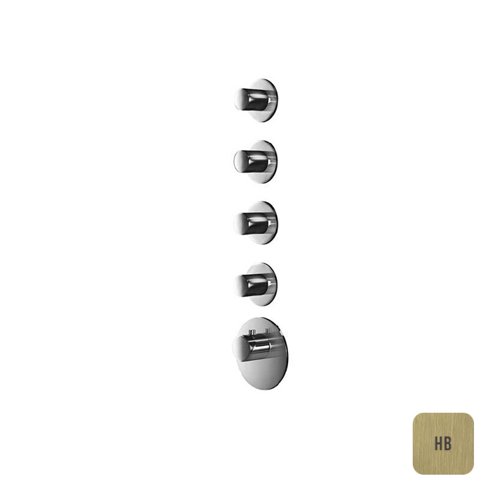 Термостатический смеситель для душа Almar High Flow с 4-мя запорными вентилями