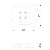 Встраиваемый верхний душ Almar Chromotherapy 30х30 см с хромотерапией схема 2 Встраиваемый верхний душ Almar Chromotherapy 30х30 см с хромотерапией схема 2