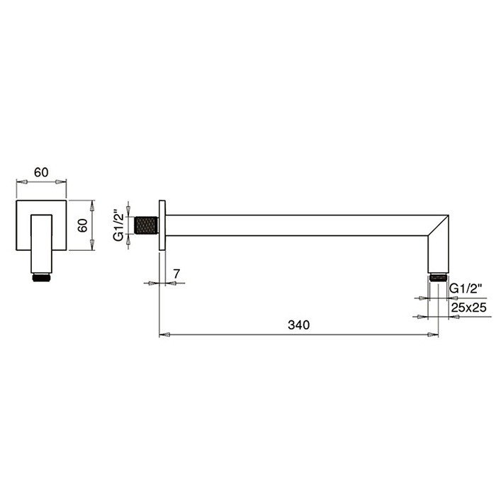Кронштейн ALMAR SQUARE E021003.CR ФОТО
