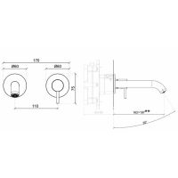 Смеситель для раковины с изливом ALMAR Washbasin E210033 схема 8 Смеситель для раковины с изливом ALMAR Washbasin E210033 схема 8