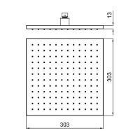 Верхний душ Almar Round 30,3 х 30,3 см схема 2 Верхний душ Almar Round 30,3 х 30,3 см схема 2
