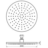 Верхний душ ALMAR Round Emotion 30 см E044072.316 схема 2 Верхний душ ALMAR Round Emotion 30 см E044072.316 схема 2