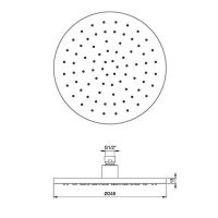 Верхний душ ALMAR Round Emotion 24,8 см E044126.CR схема 2 Верхний душ ALMAR Round Emotion 24,8 см E044126.CR схема 2