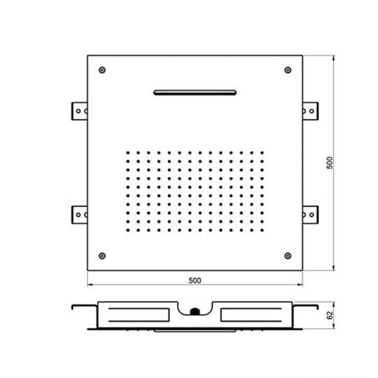 Верхний душ ALMAR Square Temptation 50х50 E044109.MS схема 3