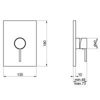 Встраиваемый смеситель для душа Almar E186581.316 схема 2