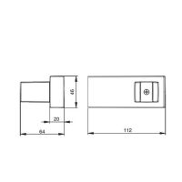 Держатель ручного душа ALMAR ESPRIT E119001.CR схема 2 Держатель ручного душа ALMAR ESPRIT E119001.CR схема 2
