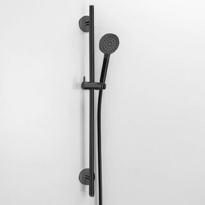 Душевой гарнитур Almar Posh, шланг 150 см, штанга 100 см, цвет: черный металл брашированный PVD