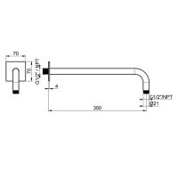 Кронштейн круглый Almar Round 35см из нержавеющей стали схема 2 Кронштейн круглый Almar Round 35см из нержавеющей стали схема 2