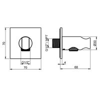 Подключение душевого шланга Almar с держателем для душевой лейки E095034.GM316 схема 2