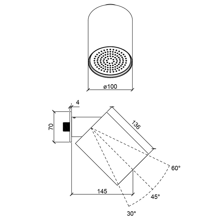 Форсунка настенная одноструйная Almar ФОТО