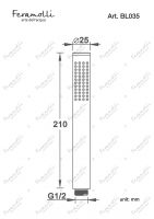Ручной душ Feramolli BL035, черный схема 2 Ручной душ Feramolli BL035, черный схема 2