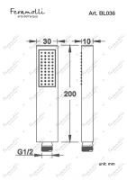 Ручной душ Feramolli BL036, черный схема 2 Ручной душ Feramolli BL036, черный схема 2