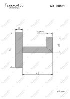 Крючок Feramolli BL101, черный схема 2 Крючок Feramolli BL101, черный схема 2