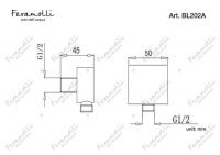 Подключение для шланга Feramolli BL202A, черный схема 2 Подключение для шланга Feramolli BL202A, черный схема 2