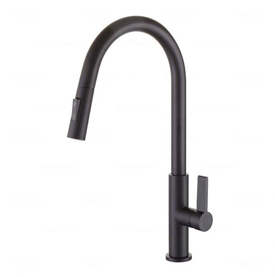 Смеситель для кухни с выдвижным изливом Feramolli BL511, черный