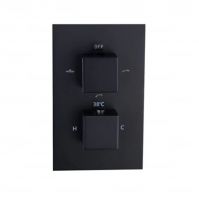 Термостатический смеситель скрытого монтажа на 3 потока Feramolli BL609T3W, черный схема 1