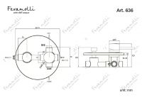 Смеситель однорычажный скрытого монтажа ванна/душ Feramolli BL636, черный схема 2 Смеситель однорычажный скрытого монтажа ванна/душ Feramolli BL636, черный схема 2