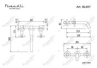 Смеситель для раковины встраиваемый Feramolli BL657, черный схема 2