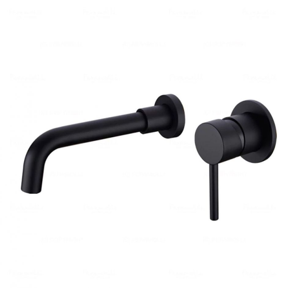 Смеситель для раковины встраиваемый Feramolli BL677-21 (210мм.), черный