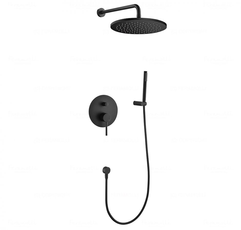 Изображение Душевая система Feramolli BL701-12 (30см.), черный