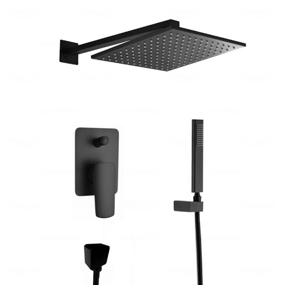 Душевая система Feramolli BL709-12 (30см.), черный