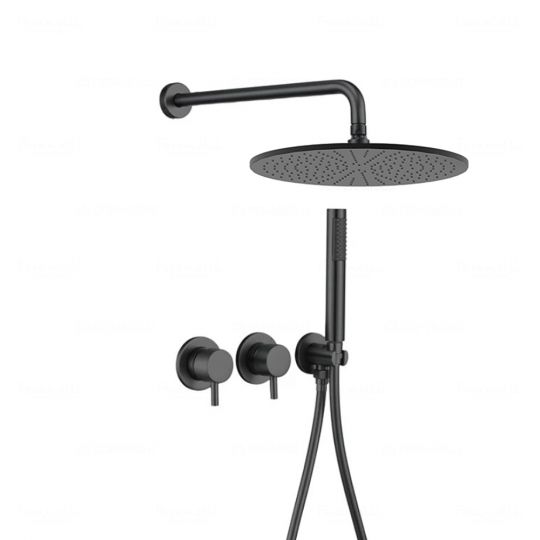 Душевая система Feramolli BL744-12 (30см.), черный