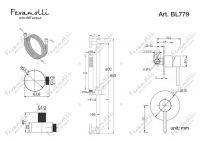 Набор для душа Feramolli BL779, черный схема 2