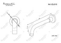 Настенный поворотный излив Feramolli CL015, хром схема 2
