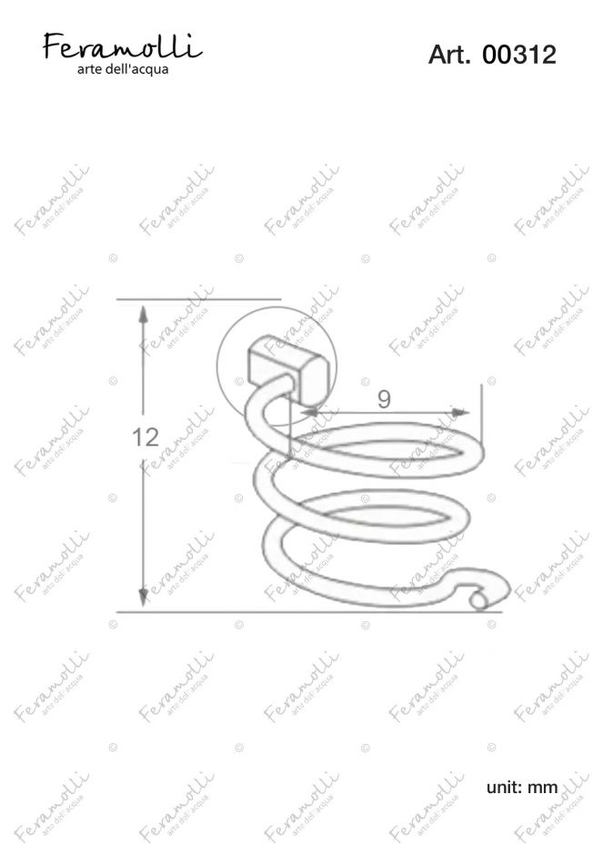 Держатель для фена Feramolli CL312, хром ФОТО