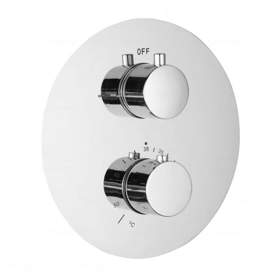 Изображение Термостатический смеситель скрытого монтажа на 2 потока Feramolli CL607T2W, хром