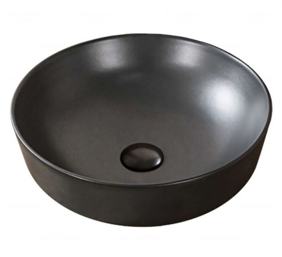 Раковина накладная Feramolli CL677 Oval Onyx, черный 41х41