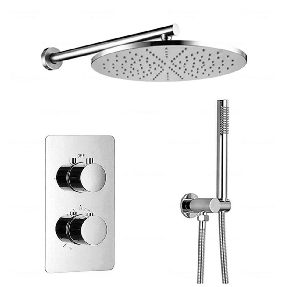 Душевая система с термостатом Feramolli CL705-12 (30см.), хром