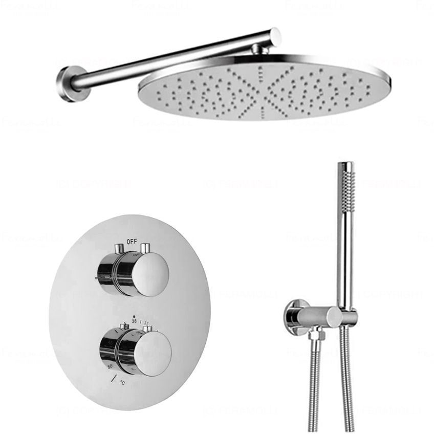 Душевая система с термостатом Feramolli CL706-12 (30см.), хром