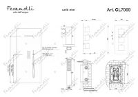 Душевая система с термостатом Feramolli CL7069, хром схема 2 Душевая система с термостатом Feramolli CL7069, хром схема 2