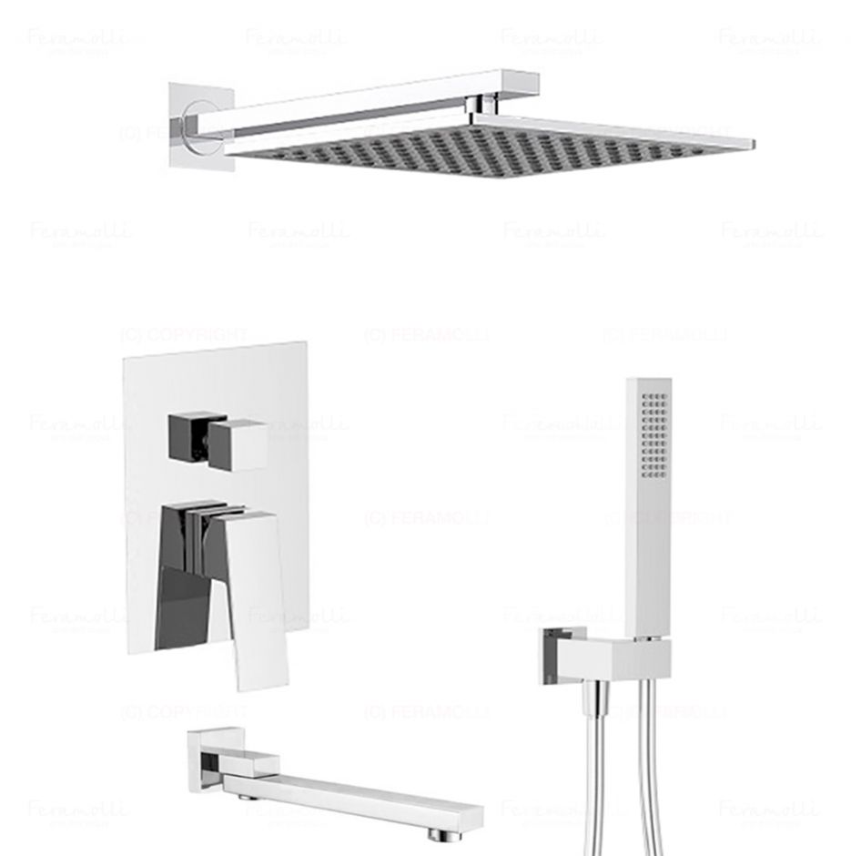 Изображение Душевая система Feramolli CL711-12 (30см.), хром