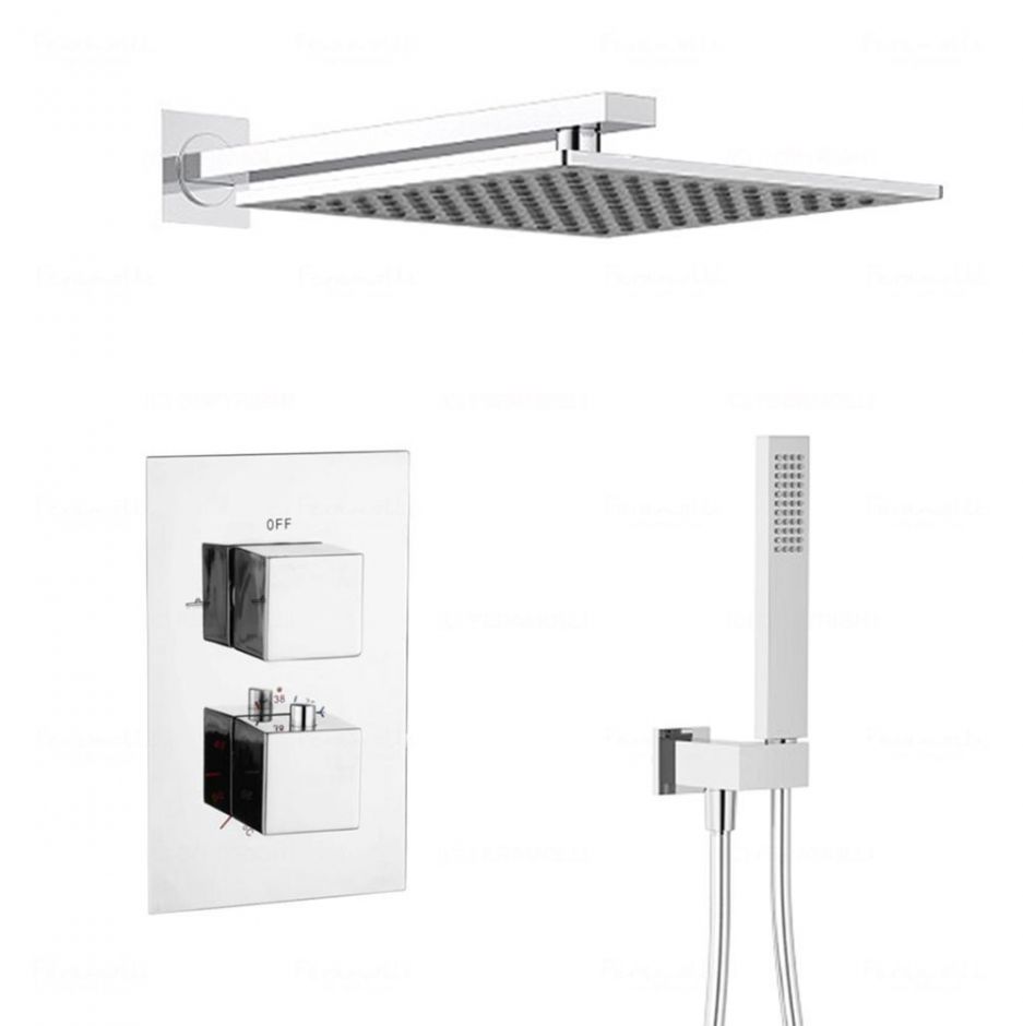 Душевая система с термостатом Feramolli CL715-12 (30см.), хром