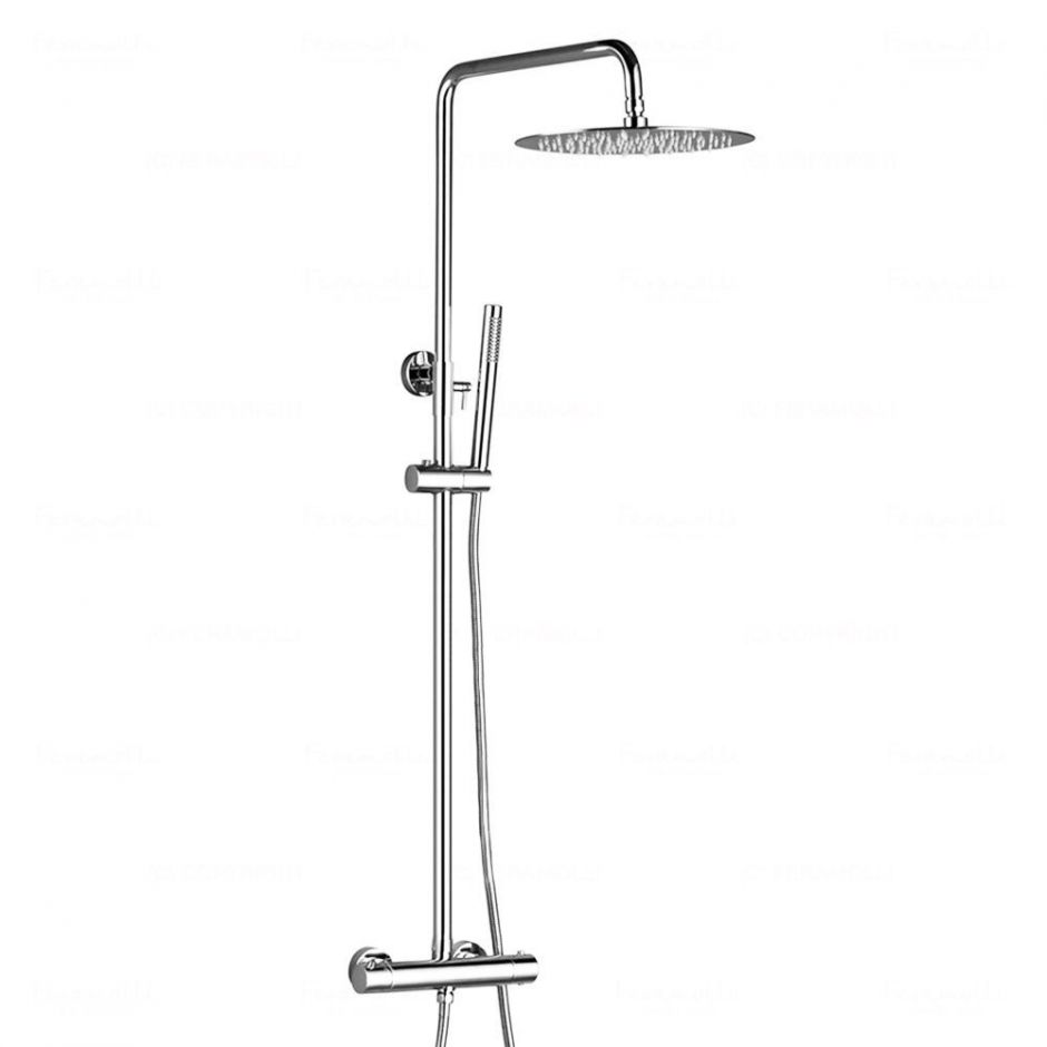 Изображение Хромированная душевая система с термостатом Feramolli CL7157-10, хром