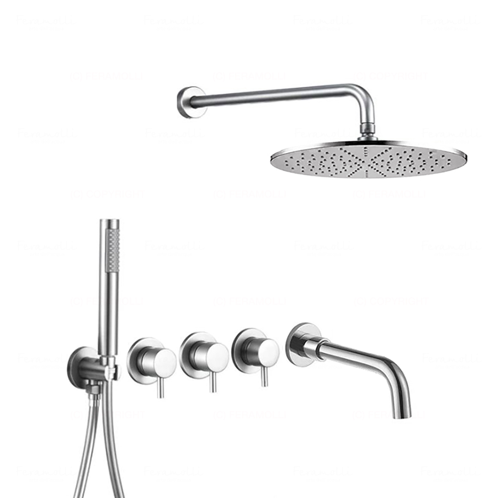 Душевая система для ванны Feramolli CL744-12+CL677S-21, хром цена от 106 984 ₽ Фото Душевая система для ванны Feramolli CL744-12+CL677S-21, хром