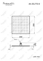 Верхний душ Feramolli CL772-8 (200мм.), хром схема 2 Верхний душ Feramolli CL772-8 (200мм.), хром схема 2
