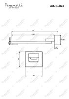 Настенный поворотный излив Feramolli GL024, золото схема 2