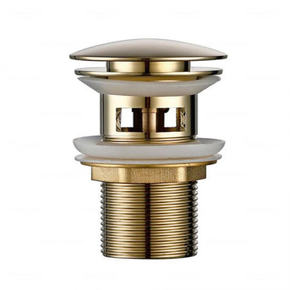 Изображение Донный клапан Feramolli GL080 со слив-переливом, золото