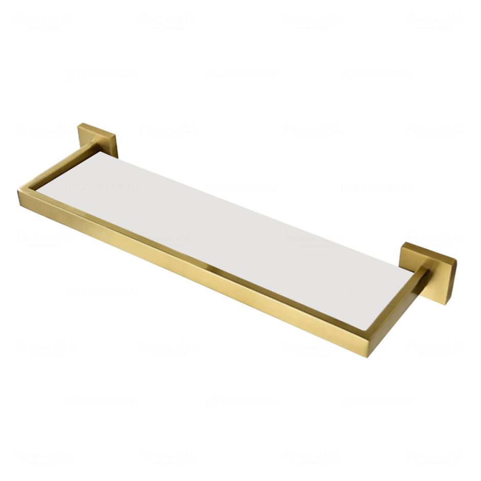 Изображение Стеклянная полка Feramolli GL109, золото