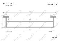 Держатель для полотенец Feramolli GL110, золото схема 2