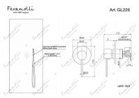 Комплект для душа Feramolli GL226, золото схема 2