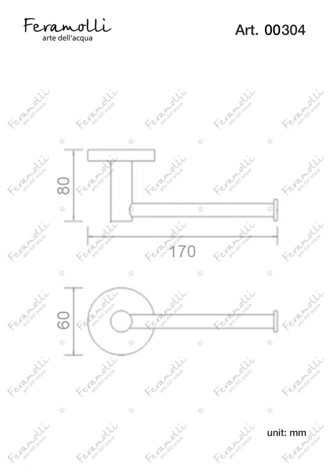 Бумагодержатель Feramolli GL304, золото ФОТО